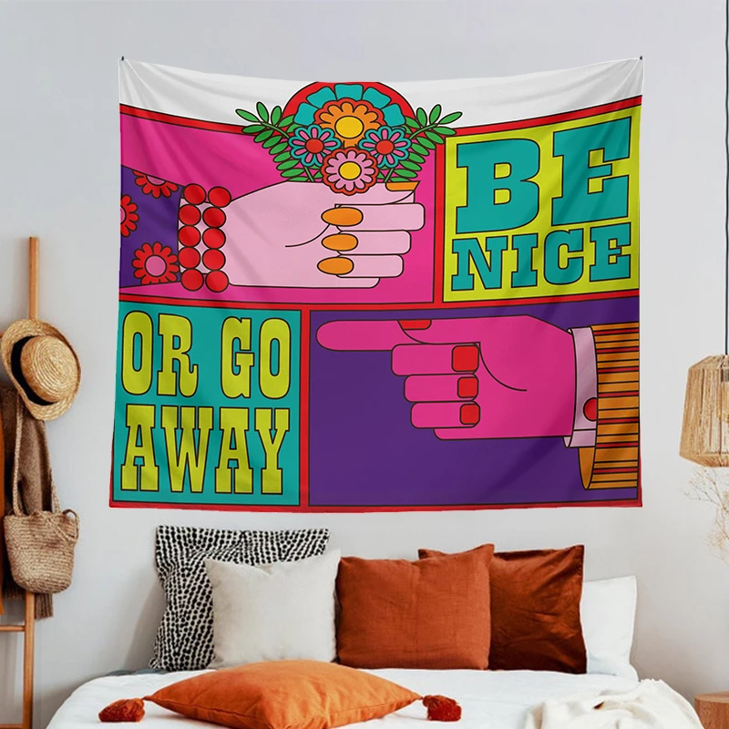 Description Picture 4 of itemBaphomet TapestryColorful Wall Hanging Psychedelic Hippie Tapestries poster Beach Mat background Wall Carpet Decor poster print