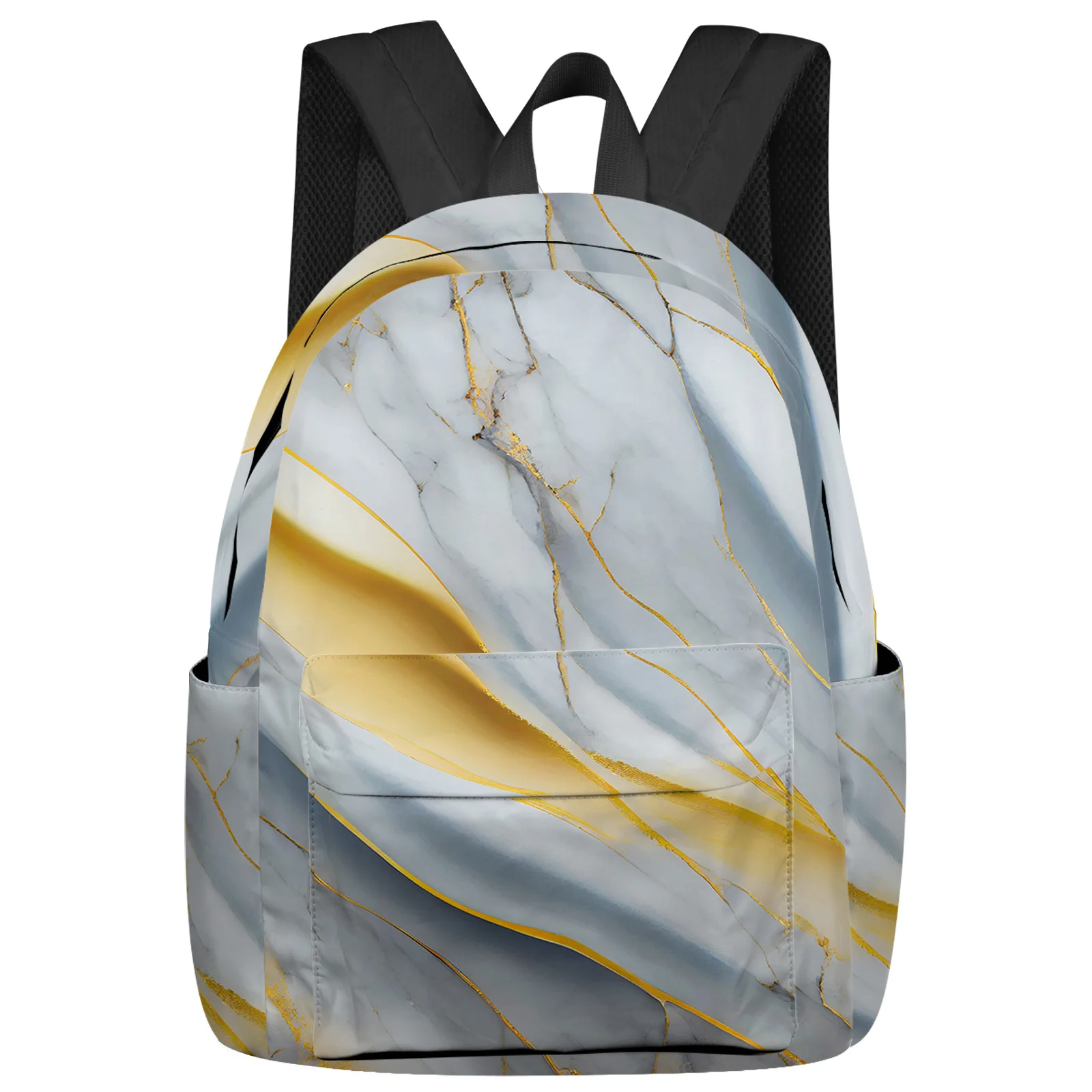 

Marble Texture Grey Women Man Backpacks Waterproof Multi-Pocket School Backpack For Student Boys Girls Laptop Book Pack Mochilas