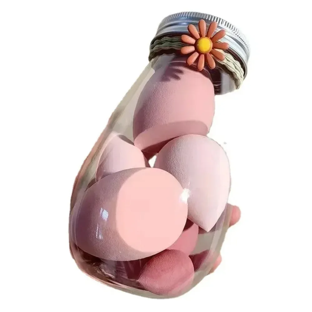 

6Pcs Hygienic and Soft Makeup Sponge in Bottle Wet and Dry Cosmetic Puff Makeup Egg Foundation Powder Puff Beauty Makeup Tools