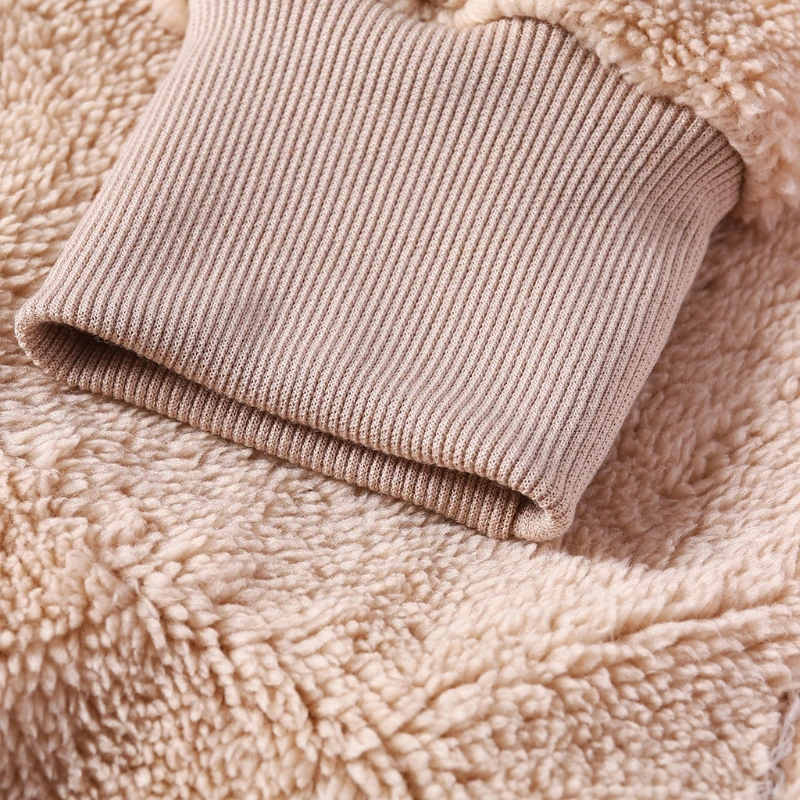 Women Long Sleeve Open Front Faux Fur Winter Warm Cardigan Hoodie Coat Outwear N7YF