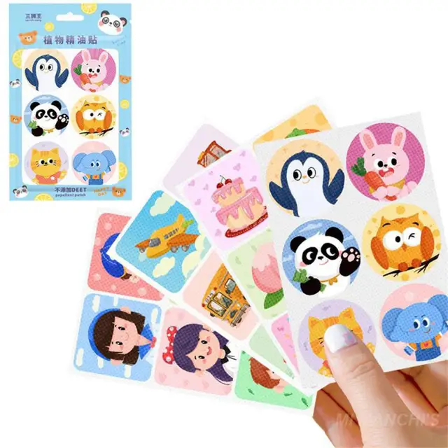 Szúnyogi Javítás Nyári Kawaii Növény Illóolaj Természetes Tartás A Rovarok Távoli Bébi Gondozás Szúnyogriasztó Matricák 36Db - Image 4