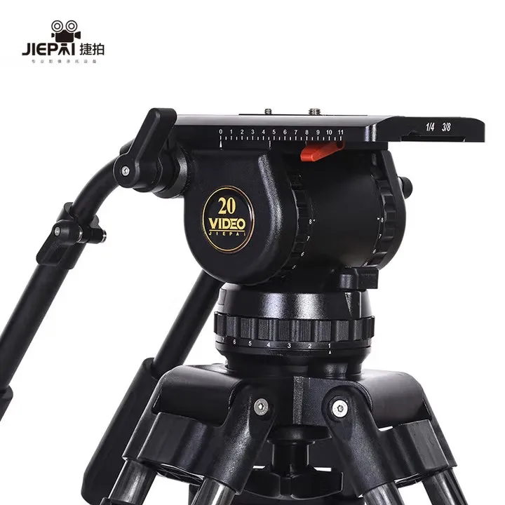 V20 Pro Broadcast Tripod System with Heavy Duty Hydraulic Fluid Head for Cinema