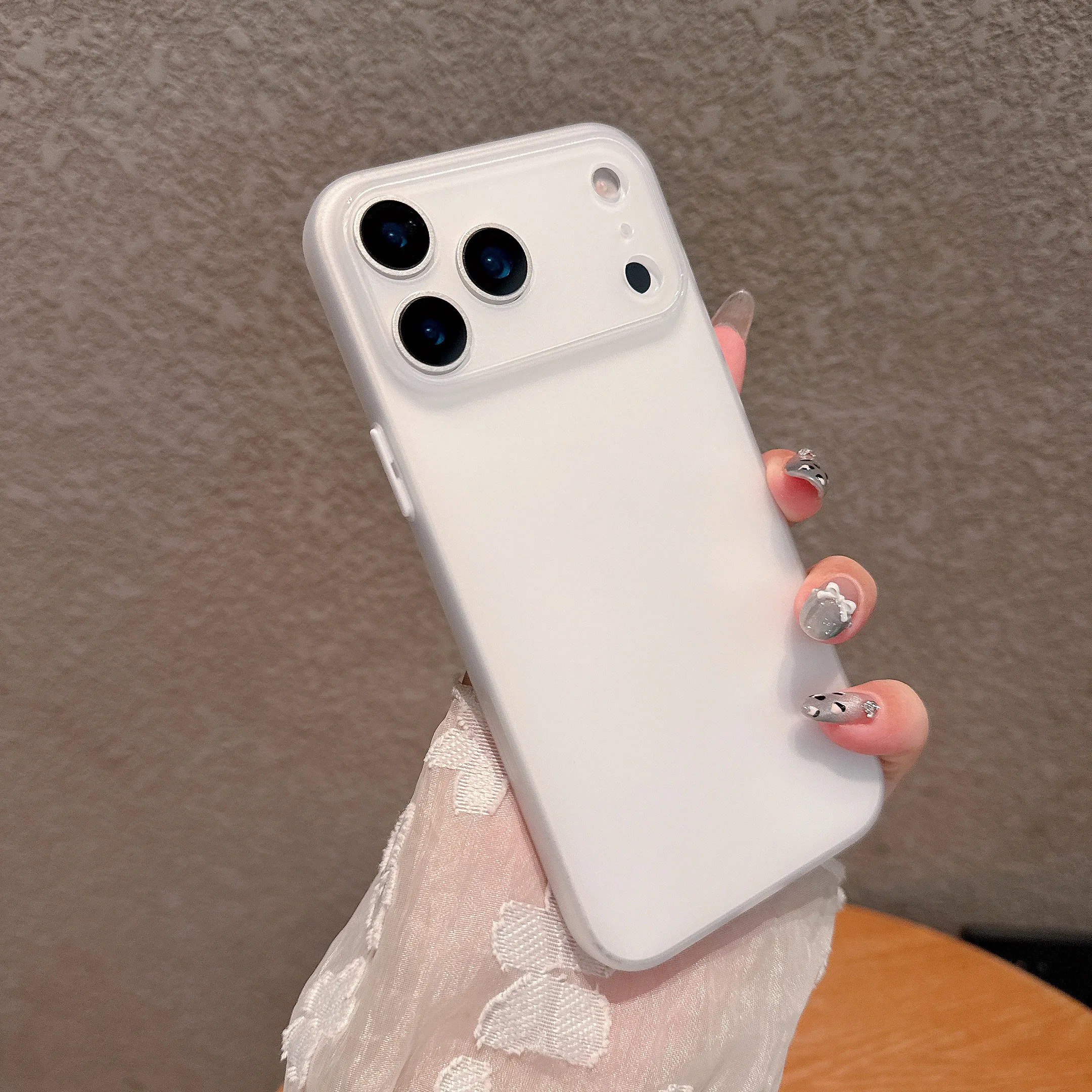 Sleek Frosted Clear Shockproof TPU Phone Case with Matte Finish