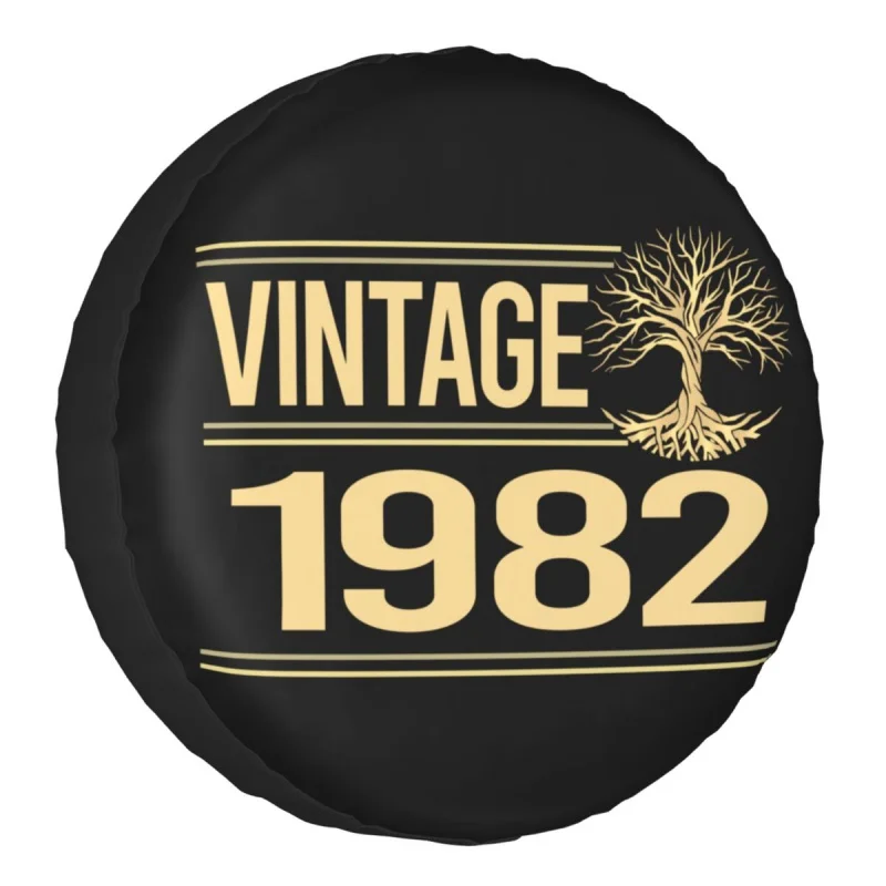 

Made In 1982 Tree Of Life Spare Tire Cover for Jeep SUV 40th Birthday Years Old Car Wheel Protector Covers 14-17Inch