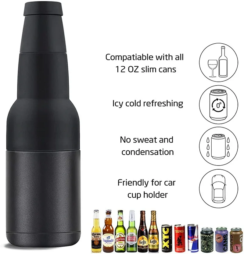 Bottle Keeper Stainless Steel Blue Standard 2.0 Long Neck Beer Holder /  Opener