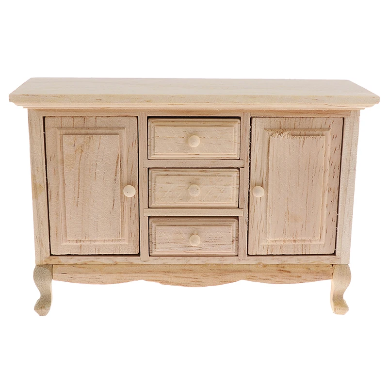 

1/12 Dollhouse Miniatures Mini Simulated Wooden Cabinet Model Toy Accessories