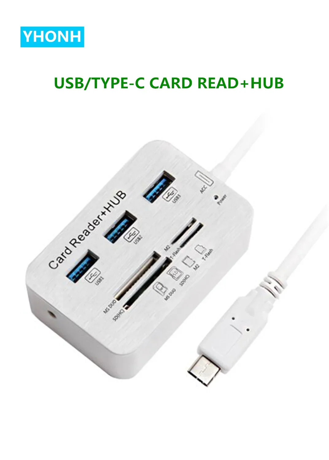 

3.0 Type C Hub USB Hub Splitter 3 Ports Multi USB C Hub USB-C HUB 2.0 Multiple SD/TF Speed Card Reader For PC Laptop micro sd