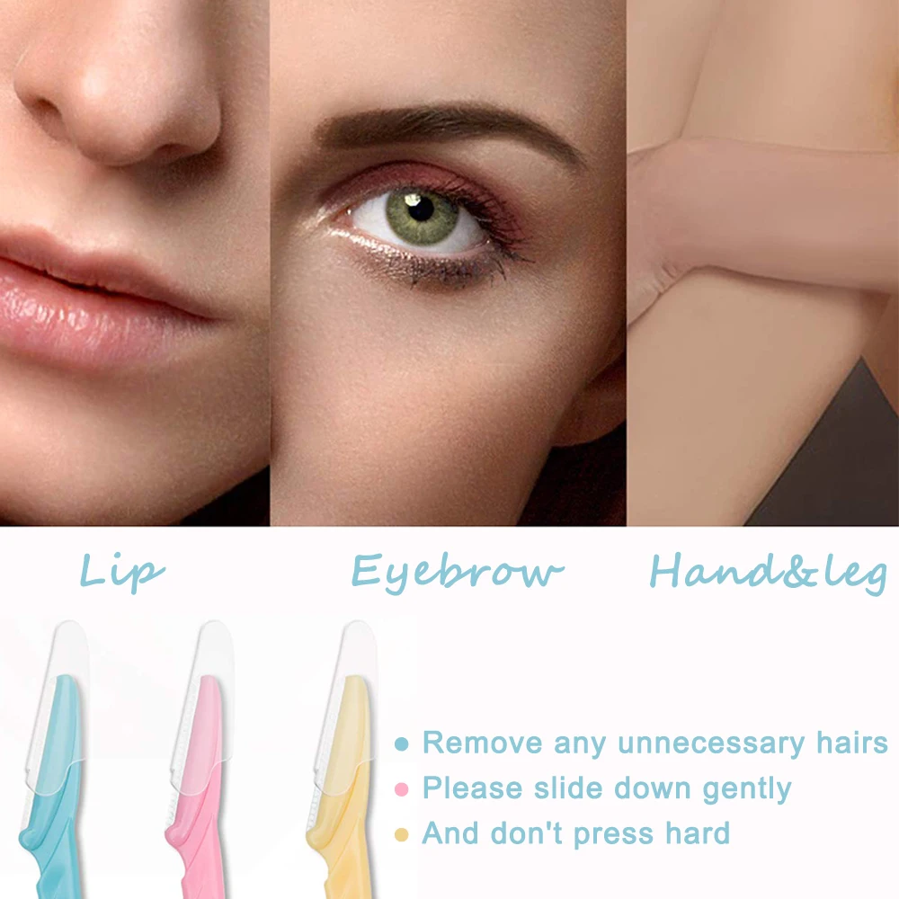 10/20/50/100Pcs Eyebrow Trimmer Eyebrow Razor Women Face Razor Hair Remover Blades Shaver Sharp Portable Makeup Tool Accessories 3