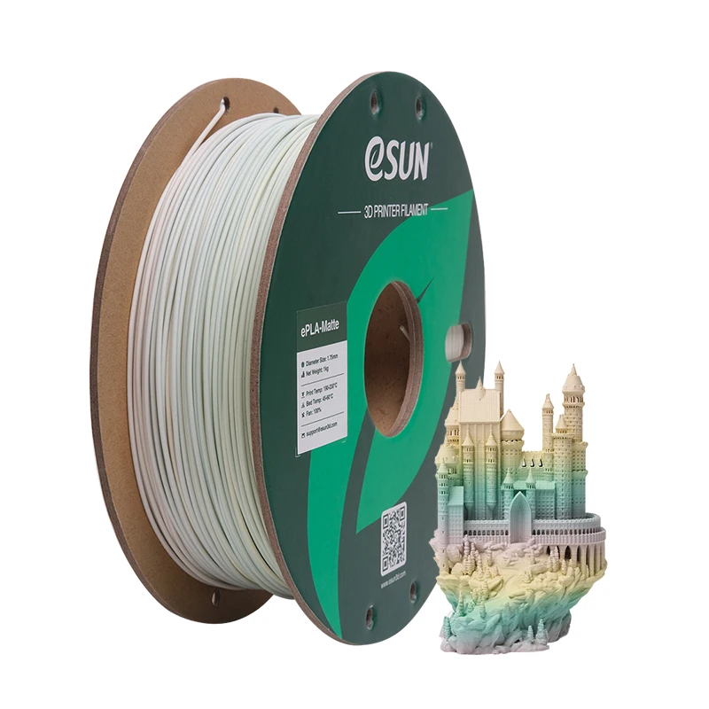 eSUN 3D Printer Filament Matte PLA 1.75mm Dimensional +/- 0.03mm