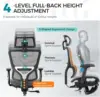 High Back Home Office Desk Chair with Lumbar Support, 4D Adjustable Armrest & Seat Depth 5