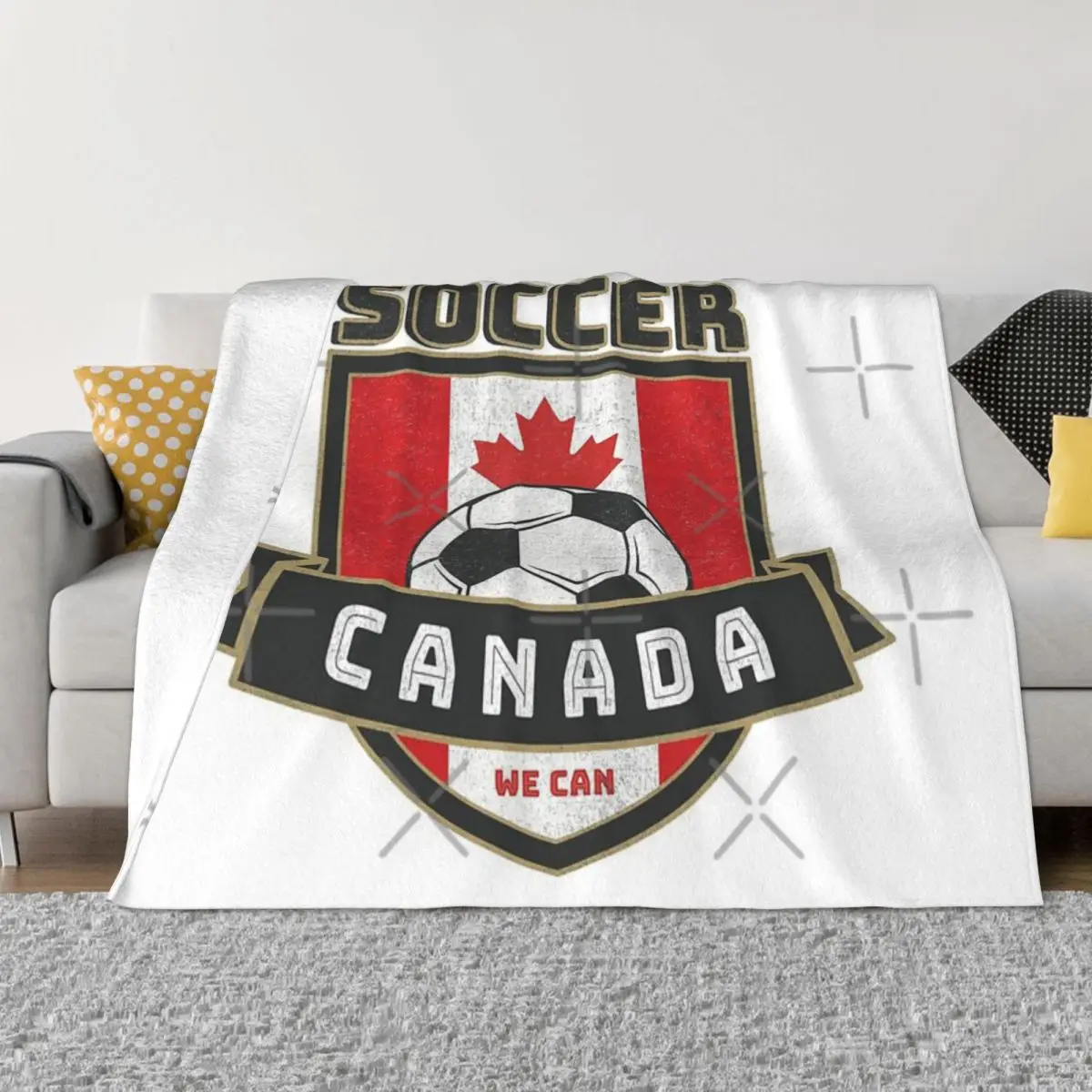 Canada Soccer Crest Coperta Copriletto Sul Letto Set Copriletto Sul Letto