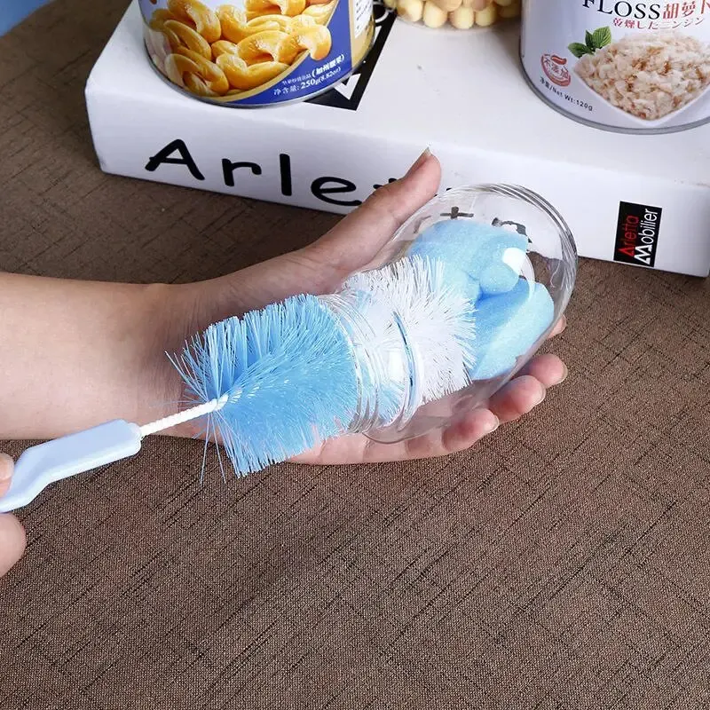 Bottle Cleaning Brush 1PCS Competitive Price Small Bottle Cleaning Brush Baby Pacifier Brush Nylon Glass Bottle Two-piece Milk Set