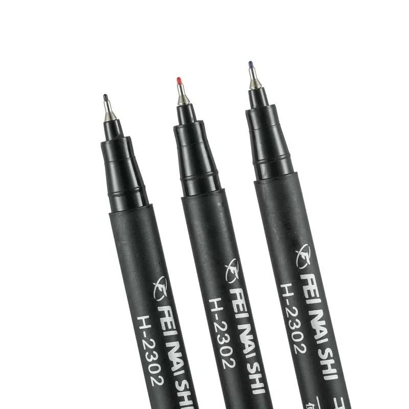6 Pcs Erasable Whiteboard Pen 0.5/1.0mm Fine Point Black/Blue/Red Ink Blackboard Marker School Office Art Writing Stationery - 3