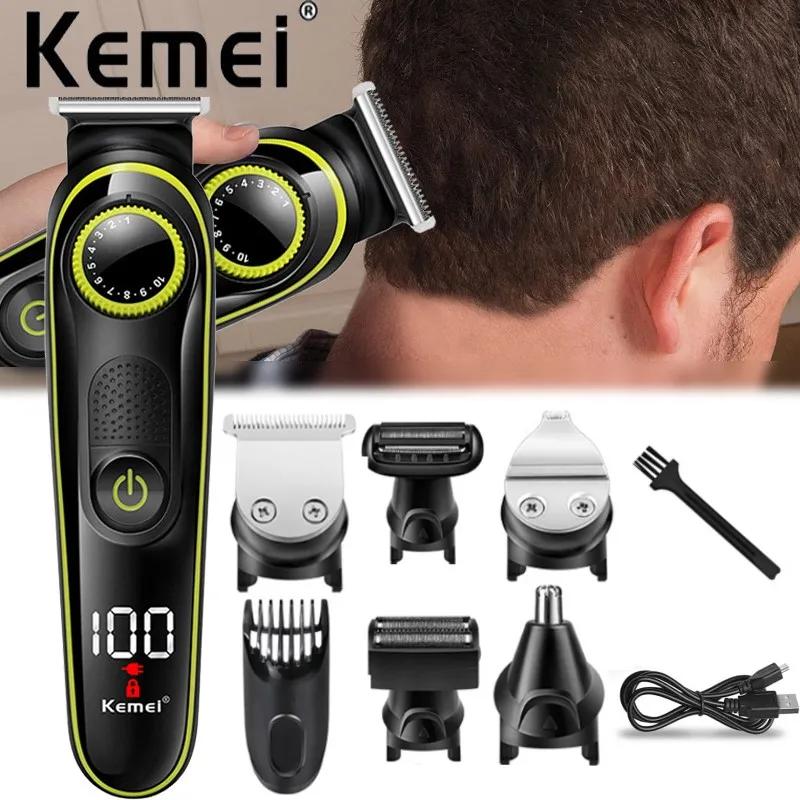 Multifunction Hair Clipper Professional Trimmer Electric Nose Beard Razor 5 in 1 Cutting Machine Trimer Cutter | Бытовая техника