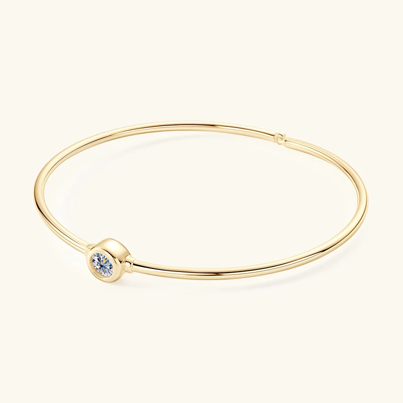 RAPRGOLD Runde Moissanit Einstellbare Armband für Frauen S925 Sterling Silber Manschette Armreifen Kette Paare Handgelenk Edlen Schmuck Geschenke – Detail 9