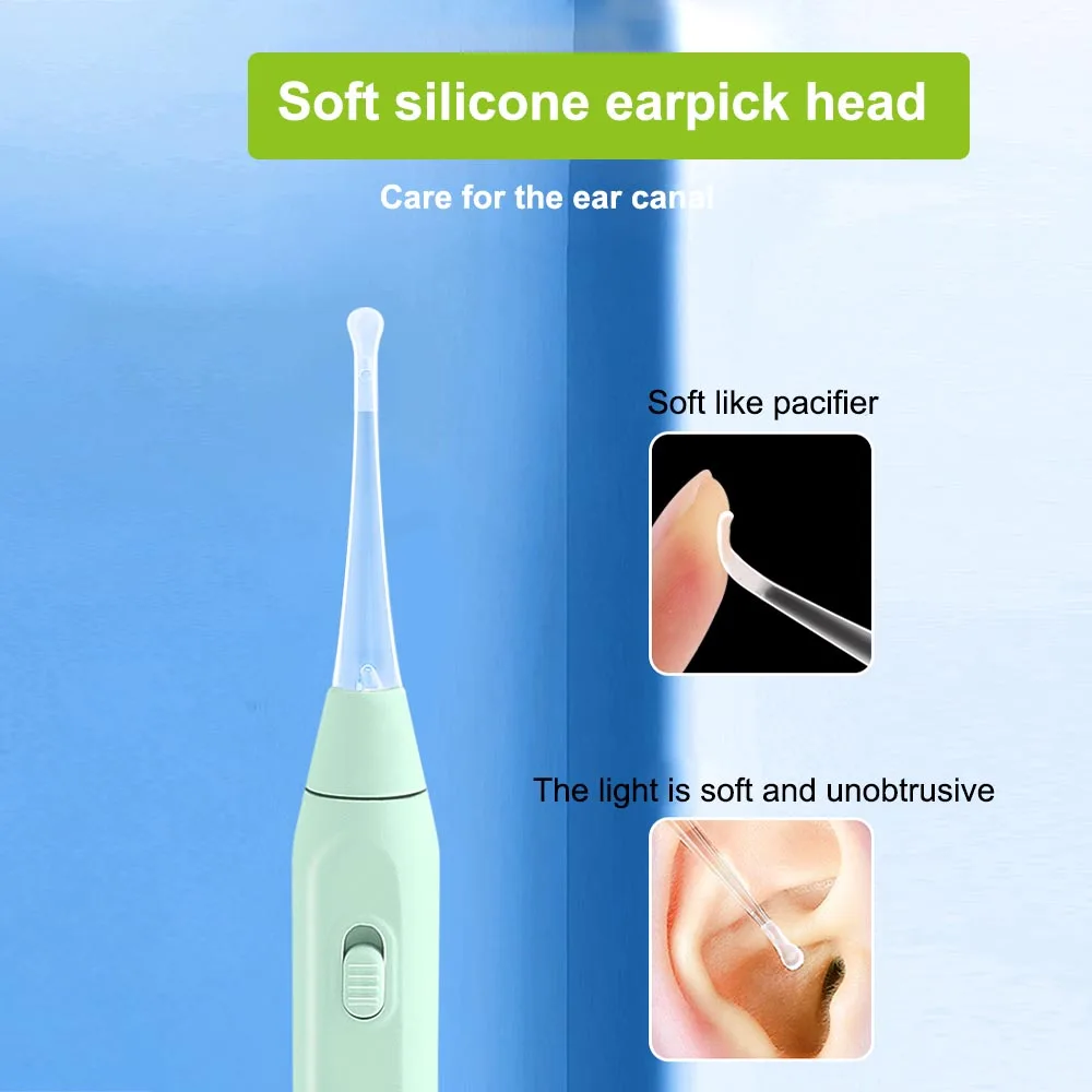 Ear Cleaner Soft Silicone Earpick USB Rechargeable Flashlight Earwax Remover Tool Itch Relief Luminous Ear Curette Light Spoon