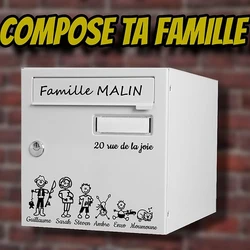 Adhesive Mailbox Sign name badge Personalized Text Standard Size 7*2 cm Engraved Stainless steel Mail box tag Professional Label