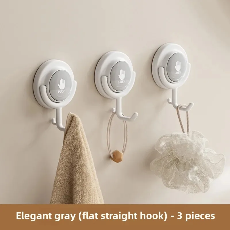 Elegante gris (gancho recto) Paquete de 3