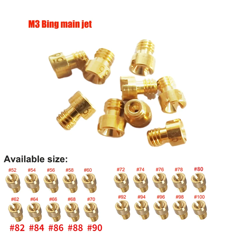 Yy50Qt-8 Ugello Carburatore M3 Bing Main Jet Gr Ugello Spray Lf50Qt8A X1 Lj50Qt-E Carburateur Getti Principali Carburatore Gicleur 5 Pz