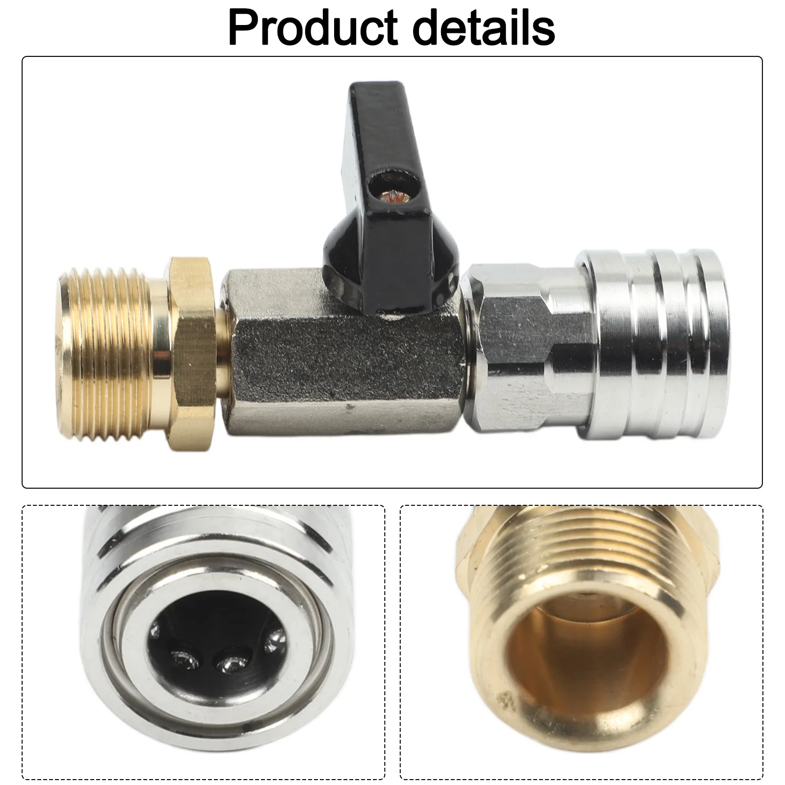 1 Pcs / 1 세트 자동차 1/4 인치 퀵 커넥터 고압 세척기 볼 밸브 호스 스위치 노즐 자동차 액세서리