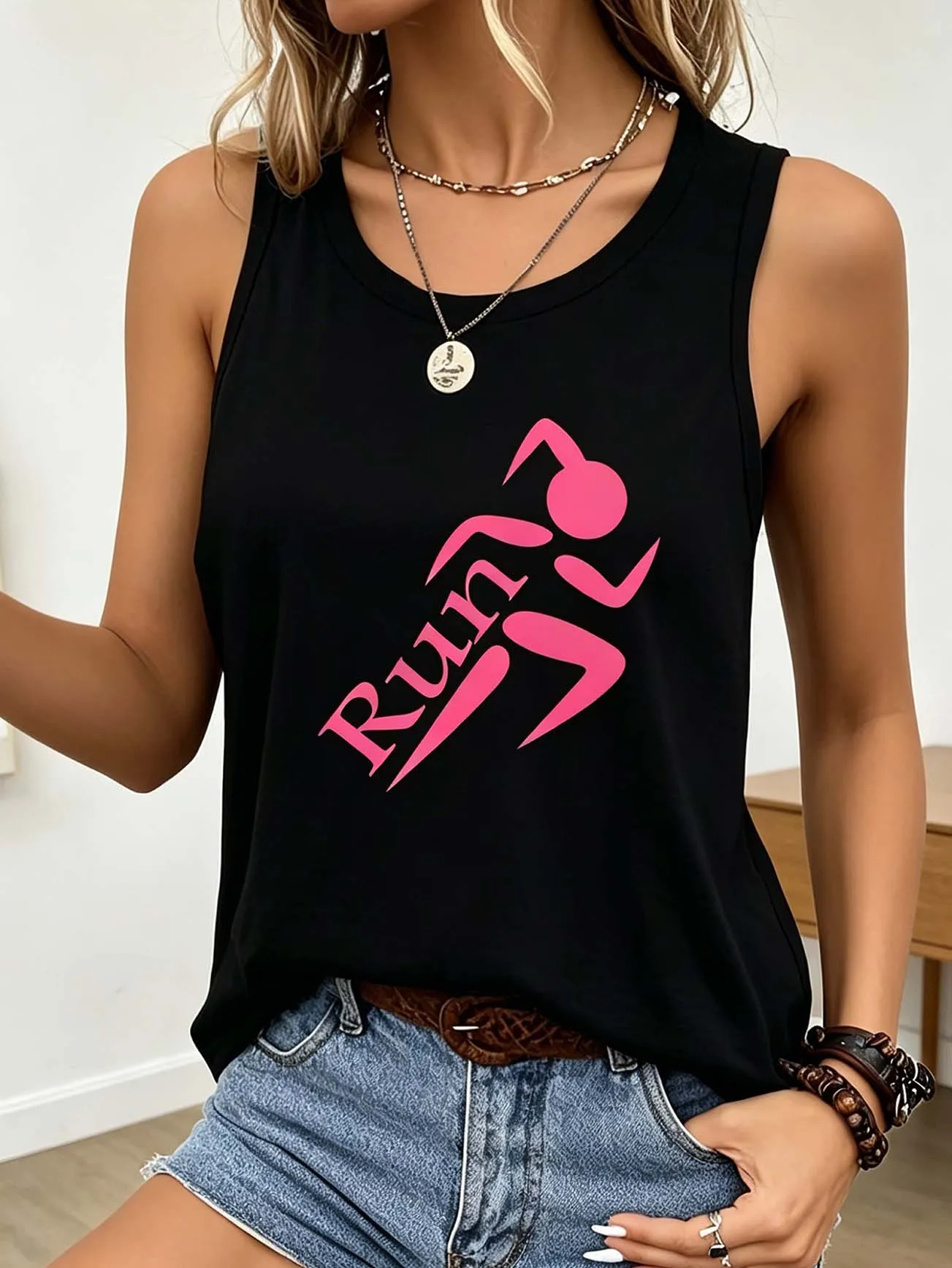 Women's Summer Energetic Sleeveless Sporty Top