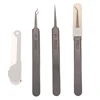 1PC Led Acne Needle Tweezers Blackhead Blemish Pimples Removal Pointed Bend Gib Head Face Care Tools Comedone Acne Extractor 5