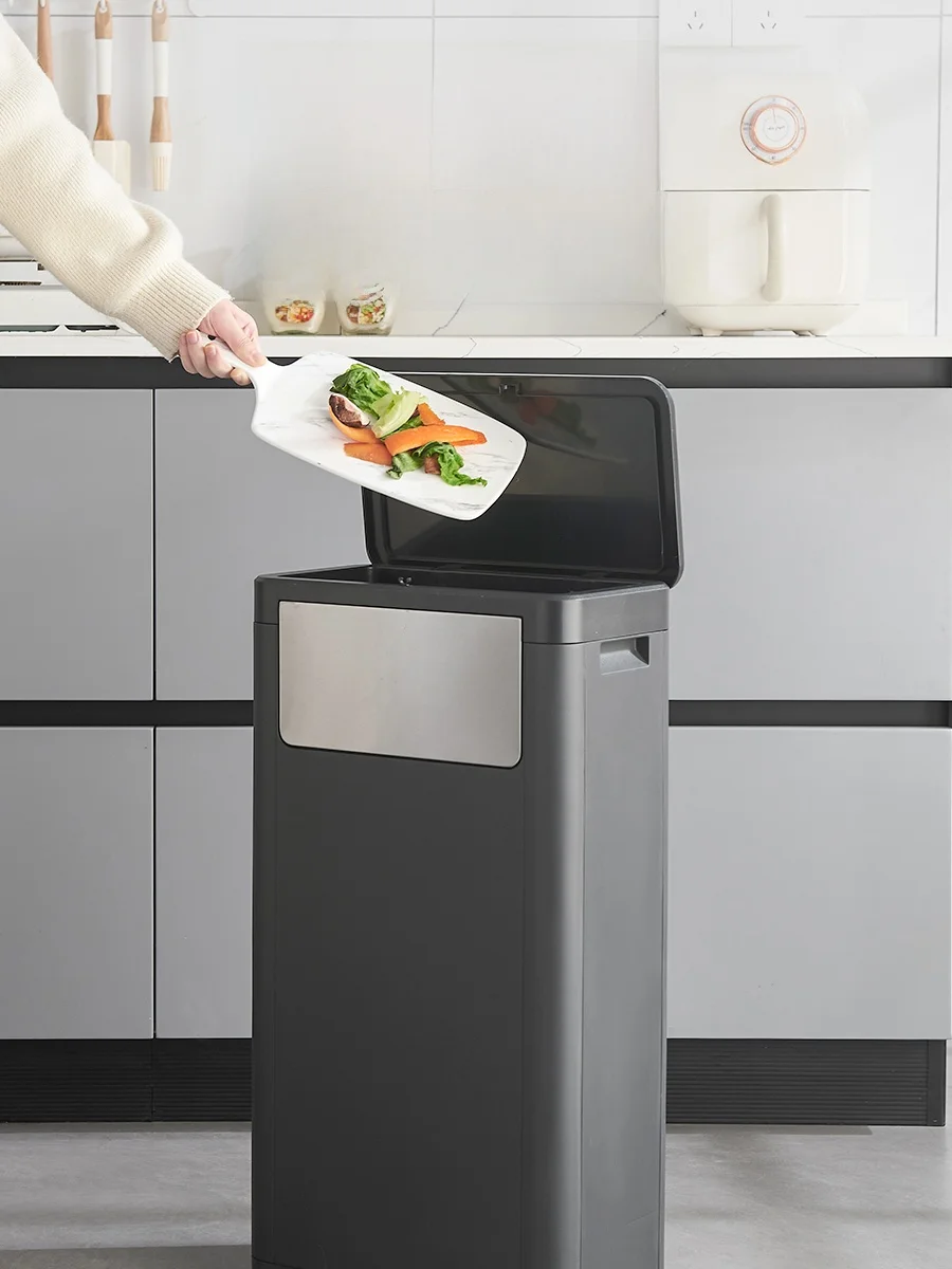 Large Capaci Kitchen Tra Can with Lid for Home Office Hotel Lobby Elevator Commercial Use Pr pe Garbage Bin