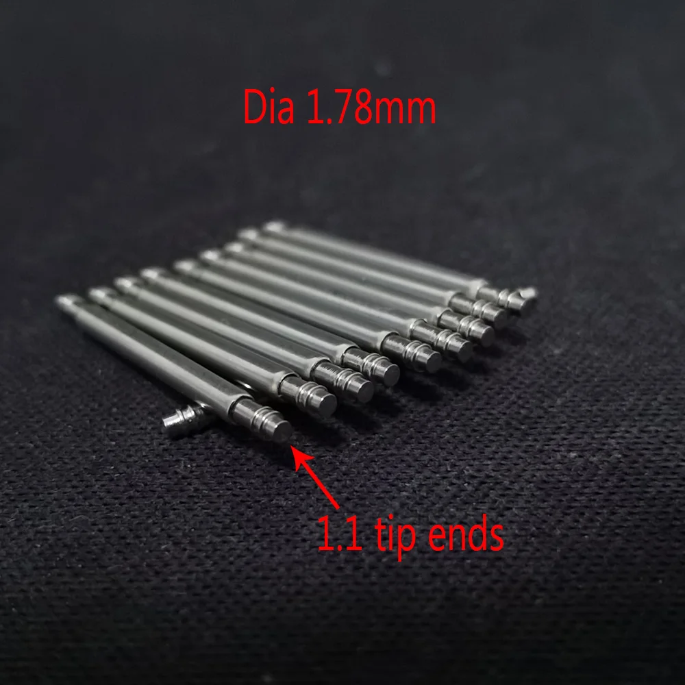 20 mm 22 mm High Quality Stainless Steel Watch Strap Pin Dia 1.78 /1.1 Tip End Spring Bar For Seiko Citizen Diving Watch