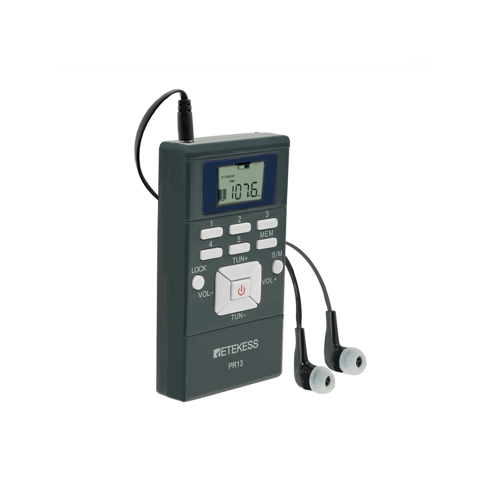 RRETEKESS PR13 Radioempfänger FM Stereo Tragbares Radio DSP Mini Digitaluhr-Empfänger für Führungen, Kirchenbesuche, Schulungen – Detail 24