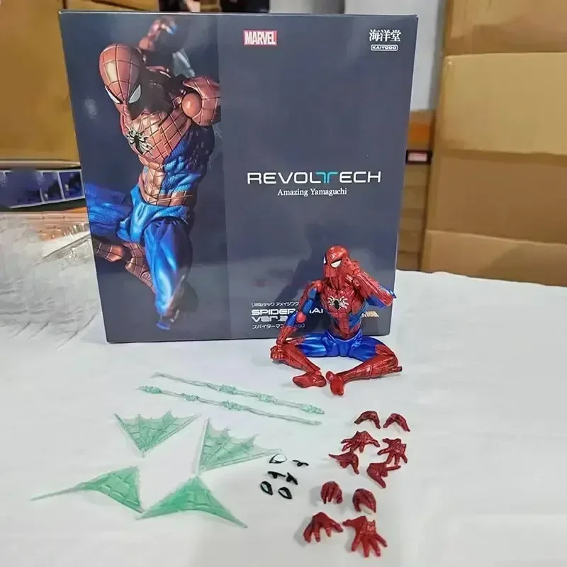 16Cm Anime Spider-Man 2.0 Revoltech Incredibile Yamaguchi Peter Parker Dolls Action Figures Modello Spiderman Toys Regalo Di Natale