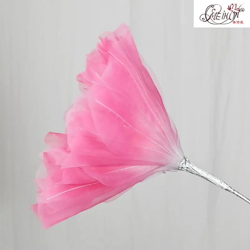 Glamrce RDOR8 - Fiori di papavero artificiali in seta, 8 steli, per un totale di 32 fiori, per casa, decorazione per feste, matrimoni, colore: rosso e arancione