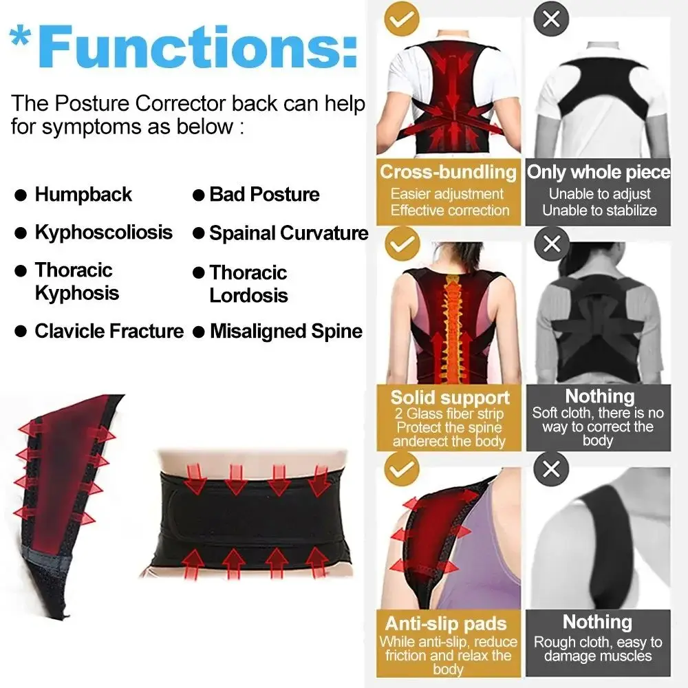 Men's And Women's Scoliosis Kyphosis Posture Corrector Student Adult Anti-kyphosis Fixed Strap posture corrector