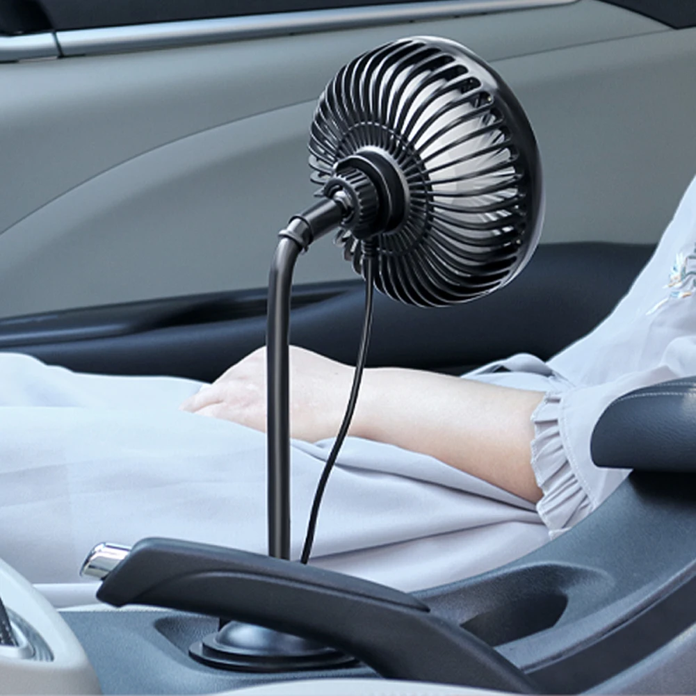 USB 3 Speed Auto Cooler Fan Powerful Quiet Portable Car Cup Holder Fan Rotatable for Car Van Truck SUV RV