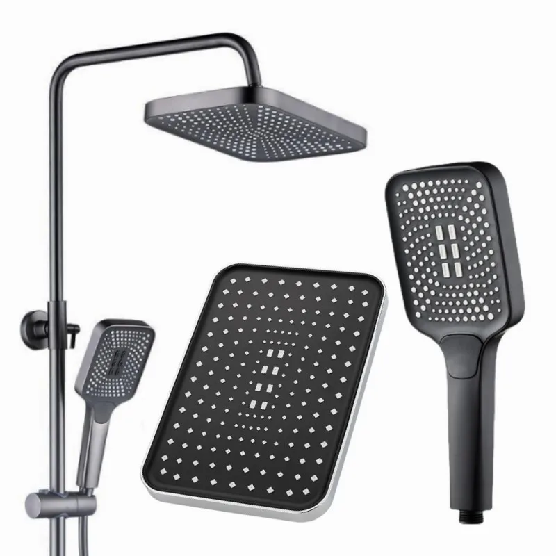 Shower Head Rainfall Shower Head Large Flow Supercharge 4 Mode Adjustable Sprinkler Faucet Replacement Parts Bathroom Accessories