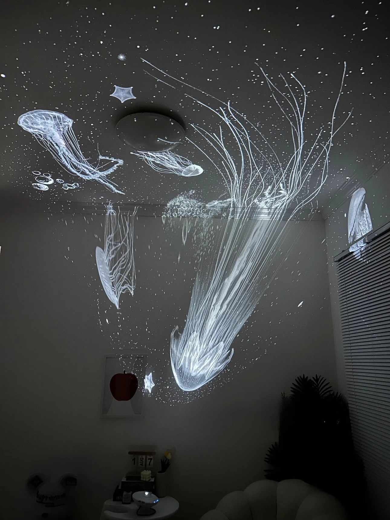 LED UFO Star Projector Night Light Projection Film Photo Galaxy Starry Sky Projector Lamp Slides（Excluding projectors machine）