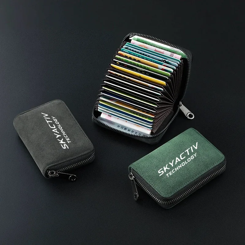 

Car Driver License Suede Leather Bag Auto Driving Documents Wallet For Mazda skyactive 2 3 5 6 cx3 cx4 cx5 cx7 cx8 cx9 cx30 mx5