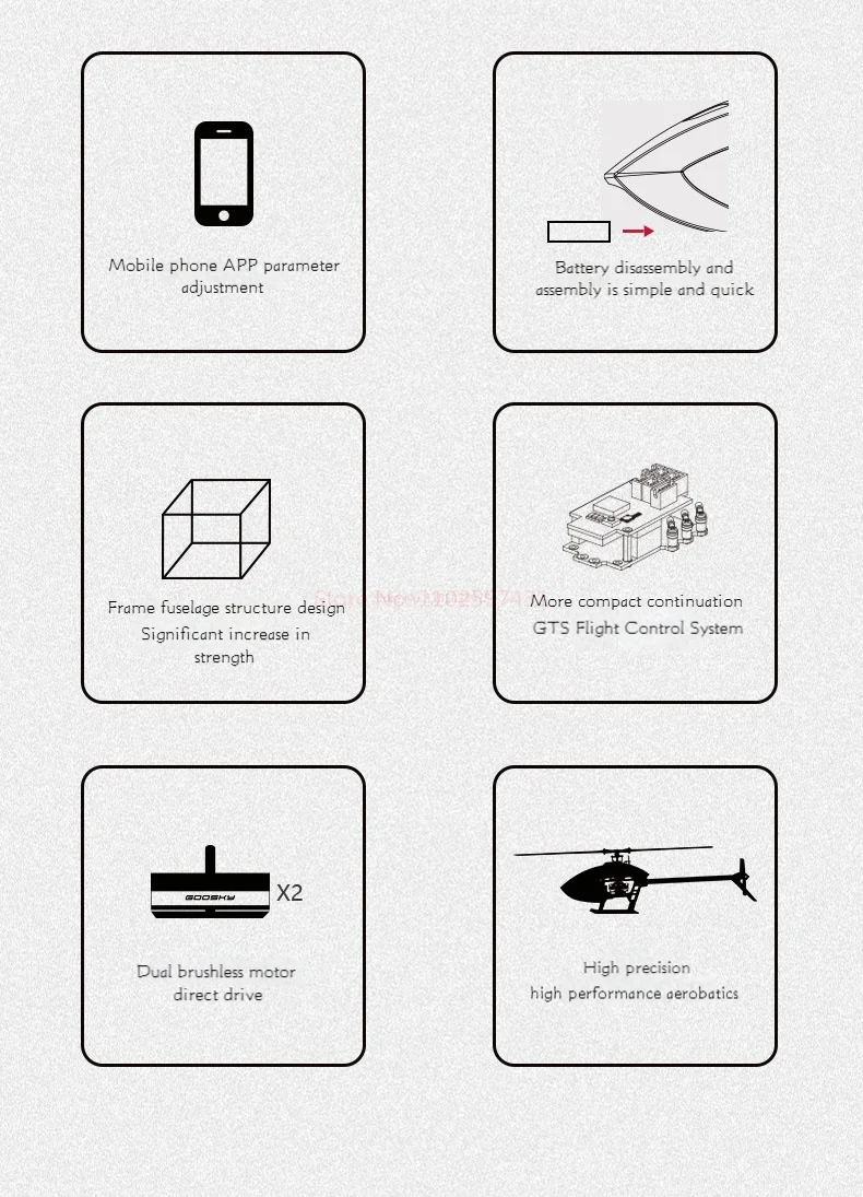 Goosky S1 BNF/RTF 6CH 3D Stunt Double Brushless Motor Direct Drive