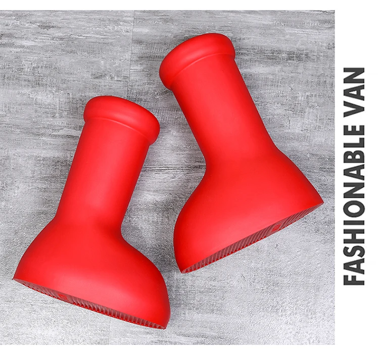 Men 2023 Spring New Casual Trend Red Big Size Fashion Concise Long Boots Comfortable Walking Shoes_voghion.com