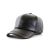 High Quality PU Leather Baseball Cap Men Autumn Winter Men's Hat for Middle Aged and Elderly People Father's Day Gift 1