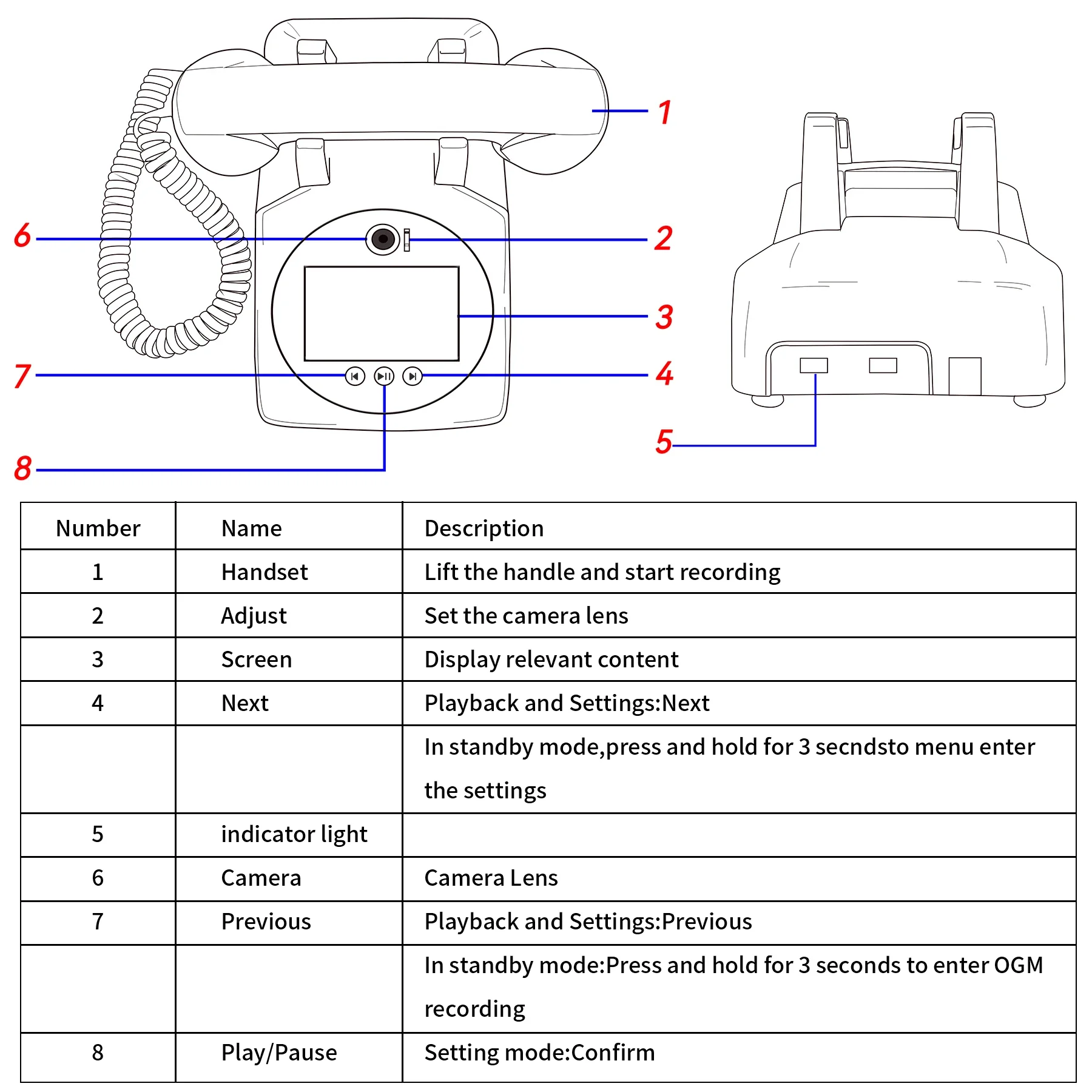 Classic European Decoration Video Blessing Phonograph Decoration Video guest Book phone Wedding Audio Recording Message Book view 4
