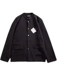 Japan Style School Uniform Jacket Stand Collar Men Women Tunic Suit Jacket DK Costume Black Coat With Nameplate High Version