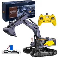 1: 14 Large 22 Channel RC Excavator Alloy Version 2.4g Wireless Large Remote Control Car Engineering Vehicle Excavator Toy 1