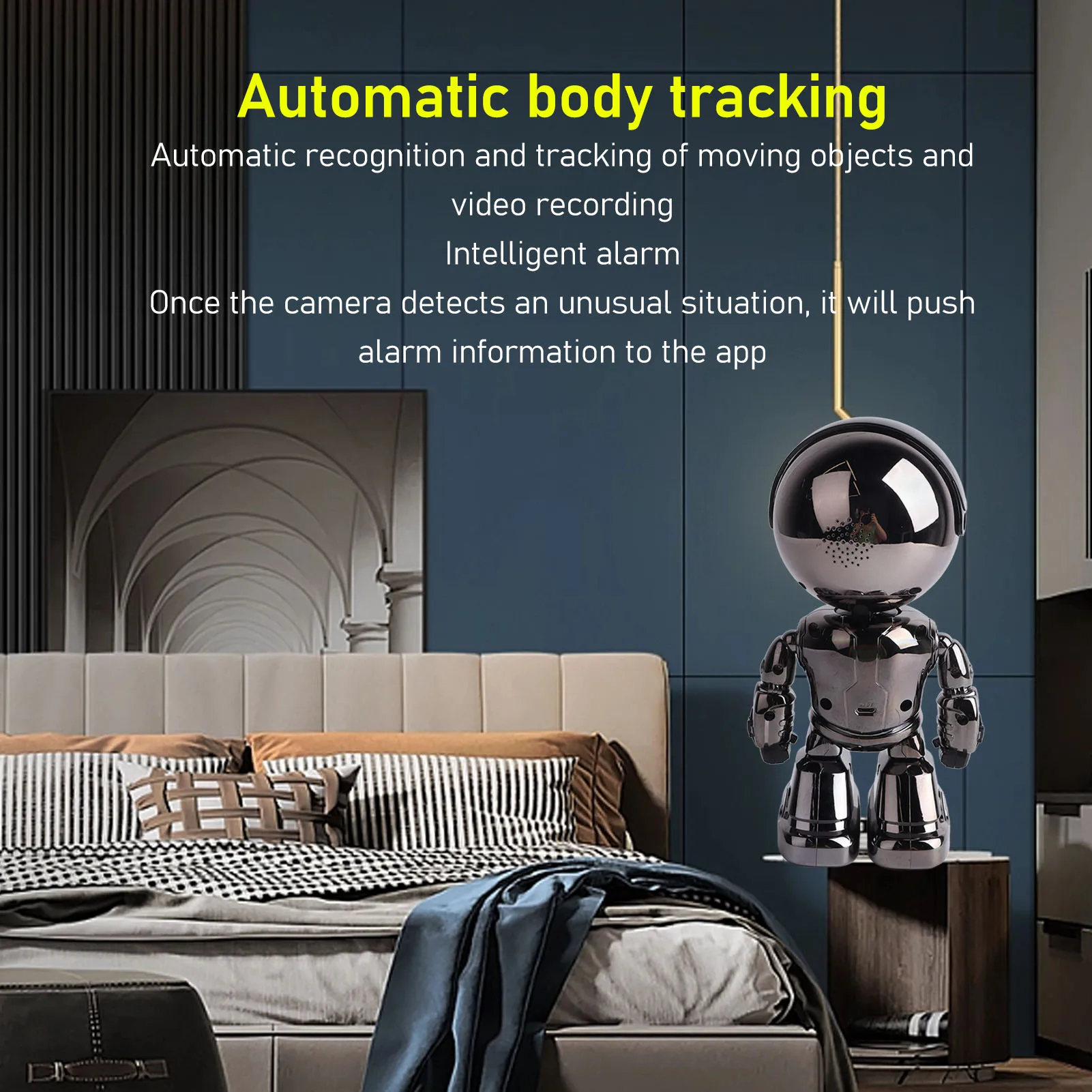 Home Security Camera Surveillance Camera Robot Security 1080P HD Intelligent Alarm Human Auto Tracking App Remote Control