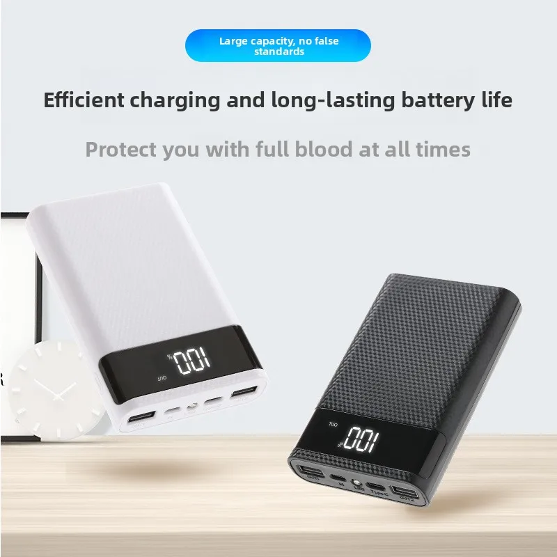 4*18650 배터리 홀더 DIY 쉘 듀얼 USB 타입 C 충전 보조배터리 케이스 18650 배터리 보조배터리 케이스 보관함 22.5W 10W 18W