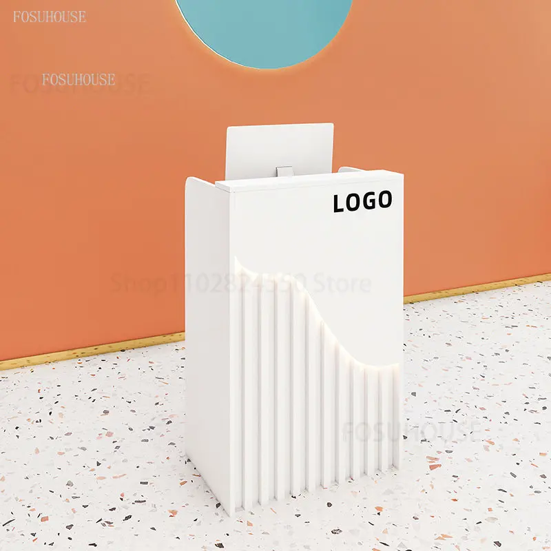 Modern Small Reception Desks Creative Restaurant Cashier Counter Small Barber Shop Beauty Salon Simple Cashier Counter Bar Table