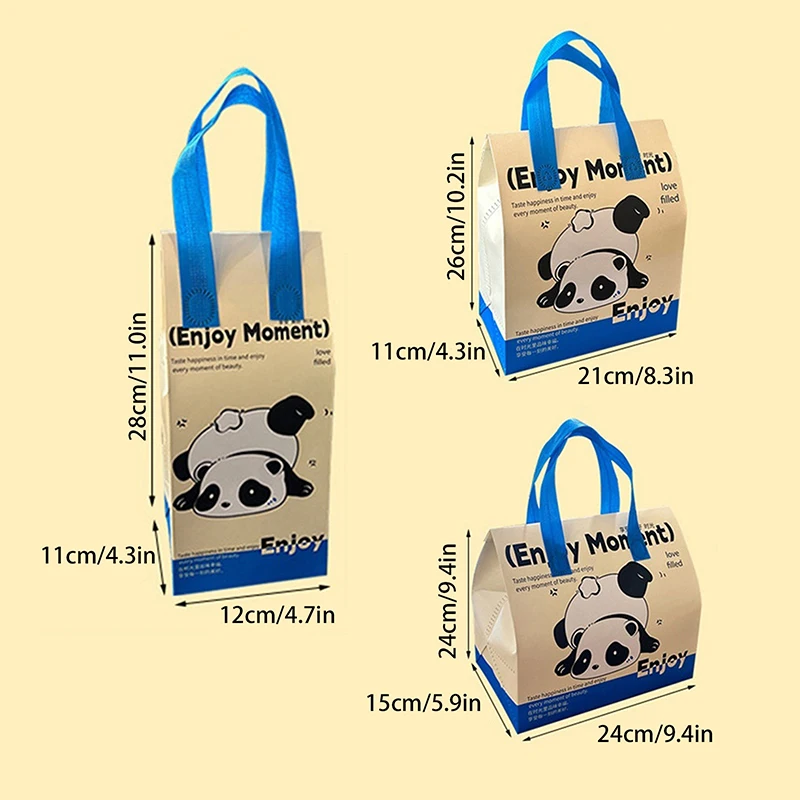 1 Pcs Panda Pattern Insulated Food Delivery Bag Large Commercial Grade Food Transport Tote Bag Reusable Insulated Bag For Food