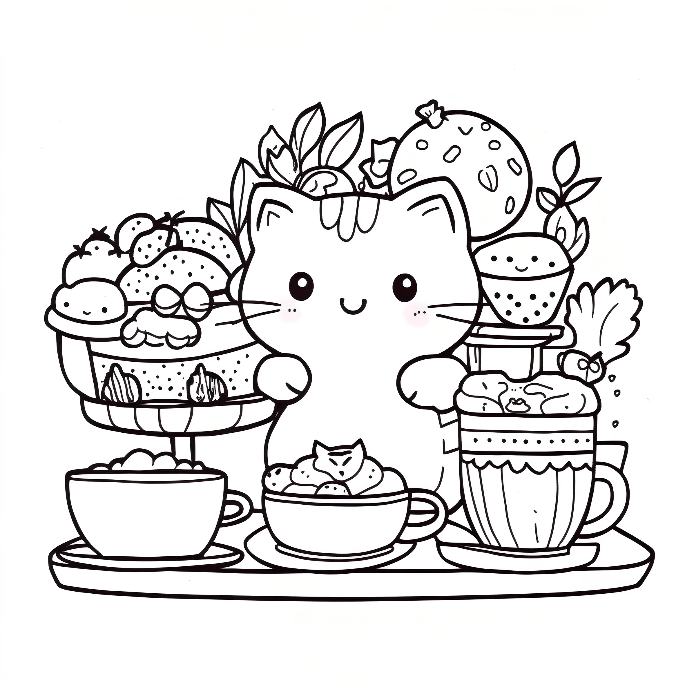 COZY CAT Bold-easy Patterns Coloring Book for Adults Cute Drawing Book Perfect Gift for Party and Birthday 4