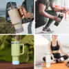 2Pcs Silicone Boot for Stanley Quencher Tumbler Protective Cup Bottom Sleeve Cover Cup Accessories Fits H2.0 30oz 40oz 6