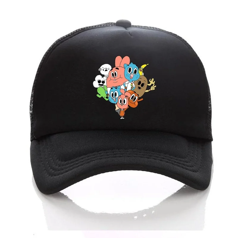 

Cartoon Woman Cap with Print Thin Men Hats Anime The Amazing World of Gumba Print Cute Summer Sun Protection Hat Baseball Caps