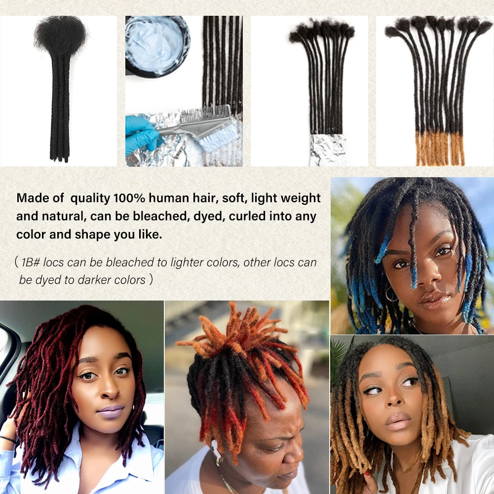 Estensione Dreadlock Capelli Umani Larghezza 0,6 cm Intrecciatura 100%  Permanente Estensione Loc Capelli Huamn Estensione Loc Fatta a Mano per  Uomo Donna - AliExpress, image size:1001x1001